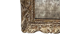 19TH CENTURY FRENCH FOXED MIRROR IN CARVED AND GILTWOOD FRAME