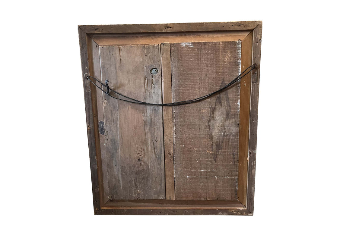 Early 20th Century French carved giltwood wall mirror of rectangular form.