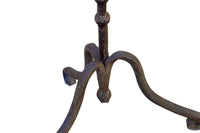 Pair of Monumental 18th Century Italian Wrought Iron Twelve-Light Floor Candelabra