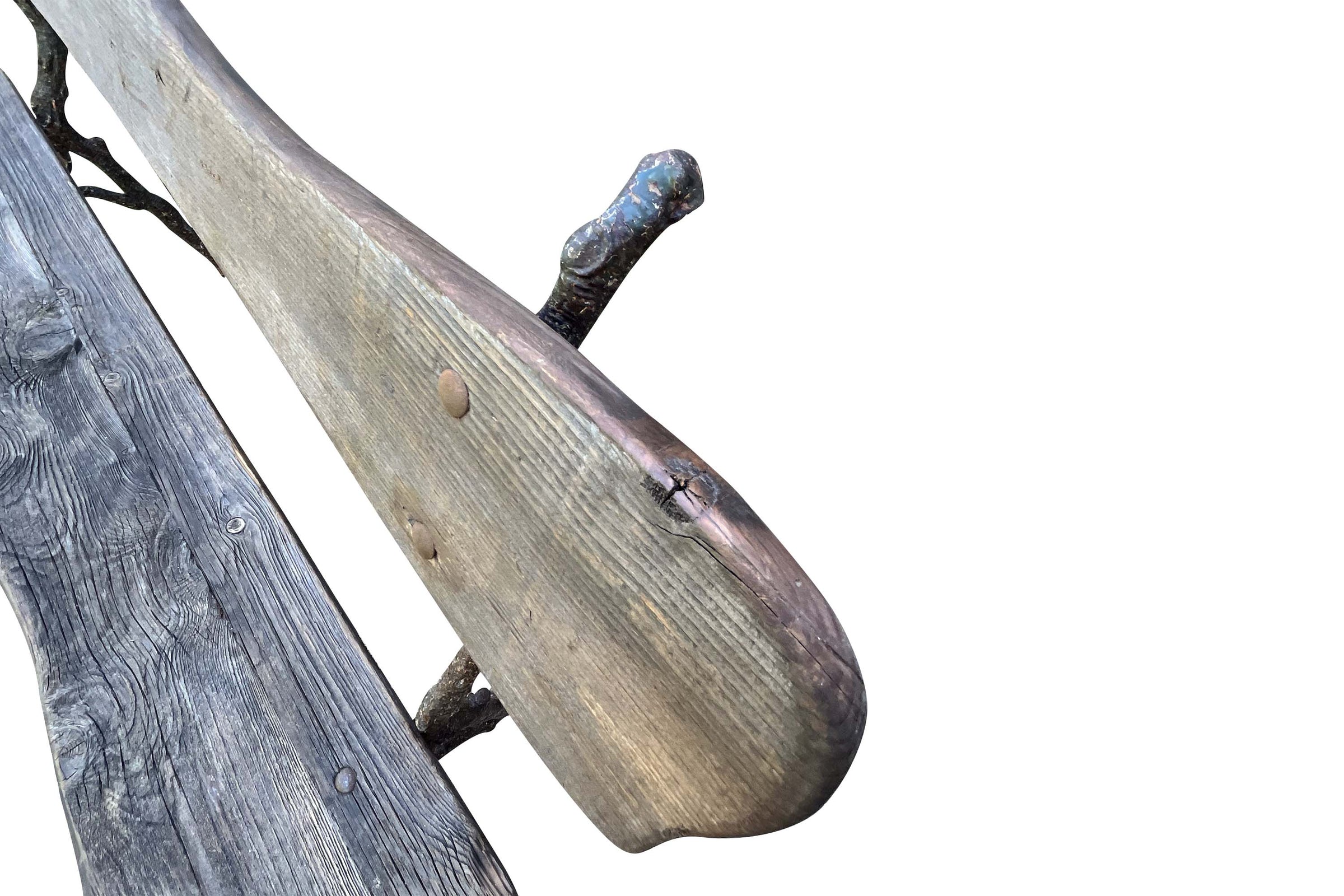 Pair of Late 19th Century French Branch-Work Garden Benches