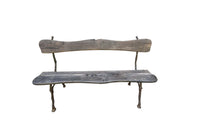 PAIR OF LATE 19TH CENTURY FRENCH IRON BRANCH-WORK GARDEN BENCHES