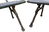 Pair of Late 19th Century French Branch-Work Garden Benches