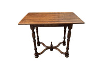 18th Century French Louis XIII Walnut Side Table with Drawer