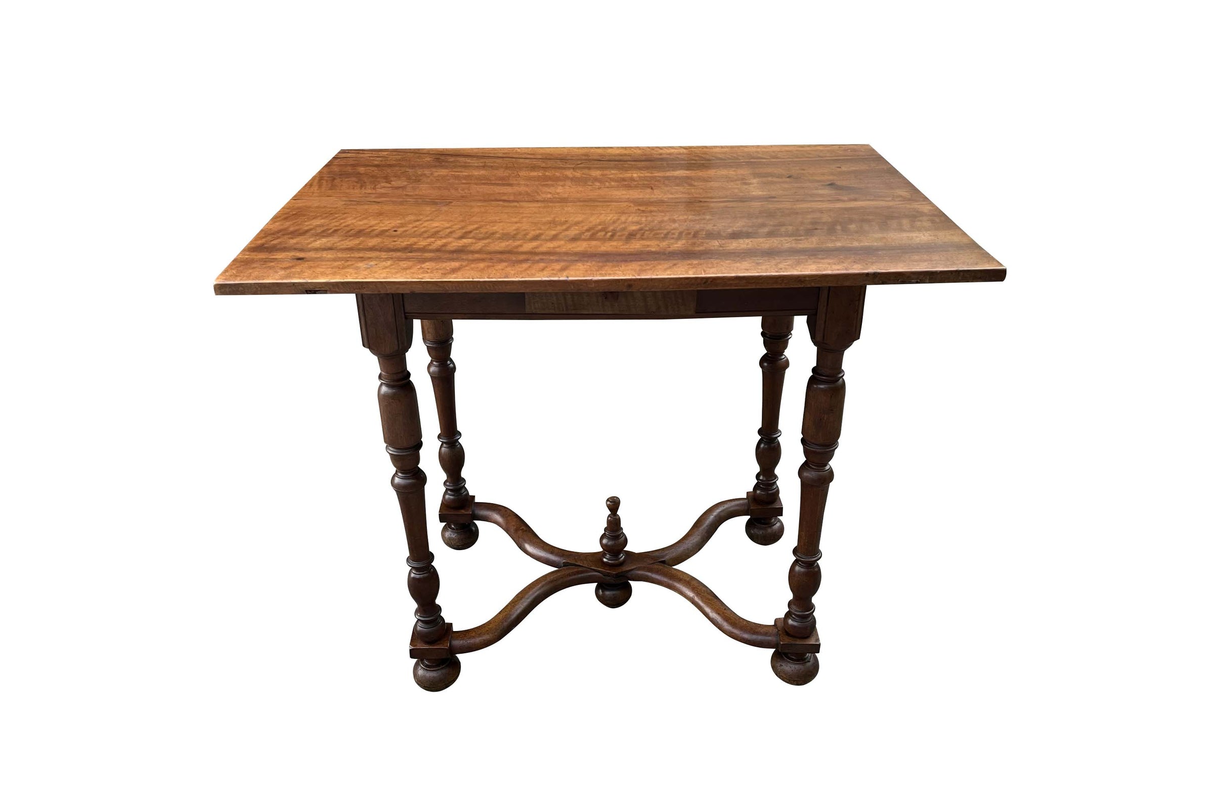 18th Century French Louis XIII Walnut Side Table with Drawer