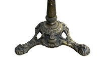 Large Mid-Century French Marble Top Gueridon with Brassed Cast Iron Base 