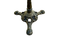 Large Mid-Century French Marble Top Gueridon with Brassed Cast Iron Base 