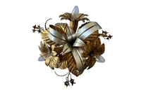 Mid-Century Italian Silver & Gilt Florentine Ceiling Light / Wall Sconce