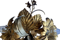 Mid-Century Italian Silver & Gilt Florentine Ceiling Light / Wall Sconce