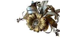 Mid-Century Italian Silver & Gilt Florentine Ceiling Light / Wall Sconce