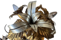 Mid-Century Italian Silver & Gilt Florentine Ceiling Light / Wall Sconce
