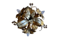 Mid-Century Italian Silver & Gilt Florentine Ceiling Light / Wall Sconce