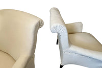 Pair of Large 19th Century Scroll Back Armchairs