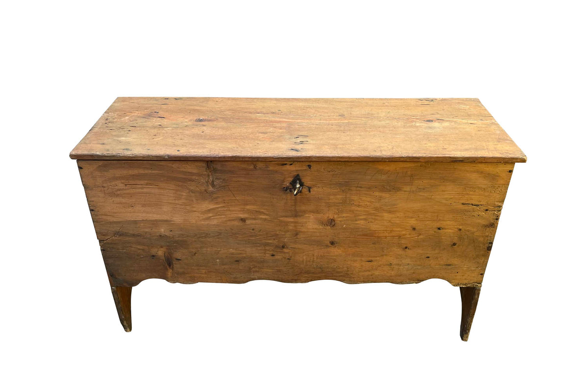18th Century French Pine Blanket Chest Trunk
