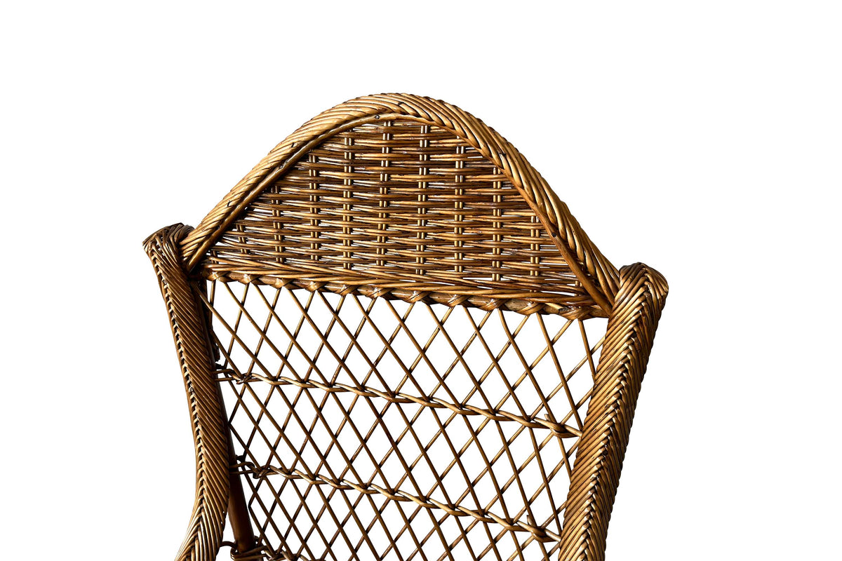 Pair of 1930s French Wicker Armchairs