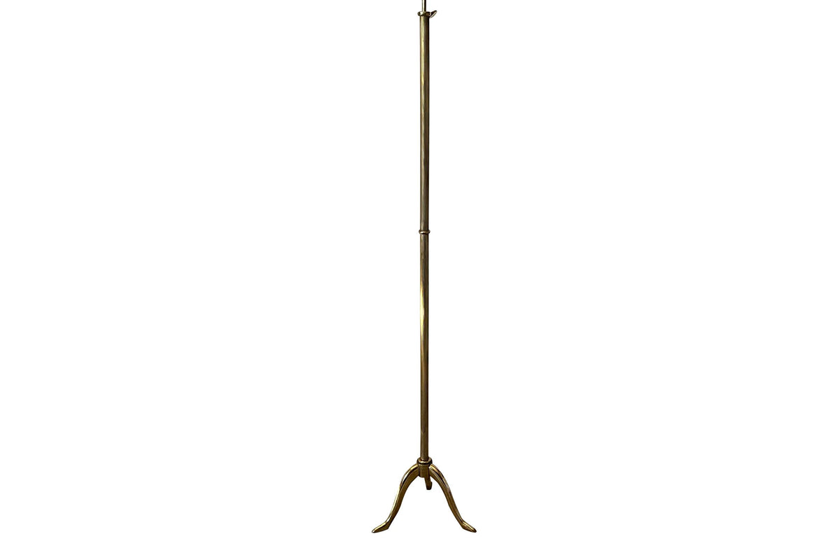 Mid-Century French Brass Telescopic Floor Lamp