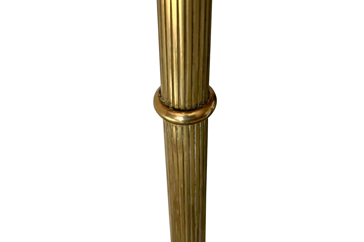Mid-Century French Brass Telescopic Floor Lamp