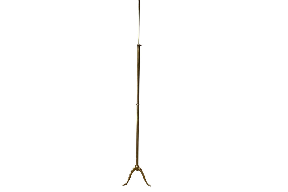 Mid-Century French Brass Telescopic Floor Lamp