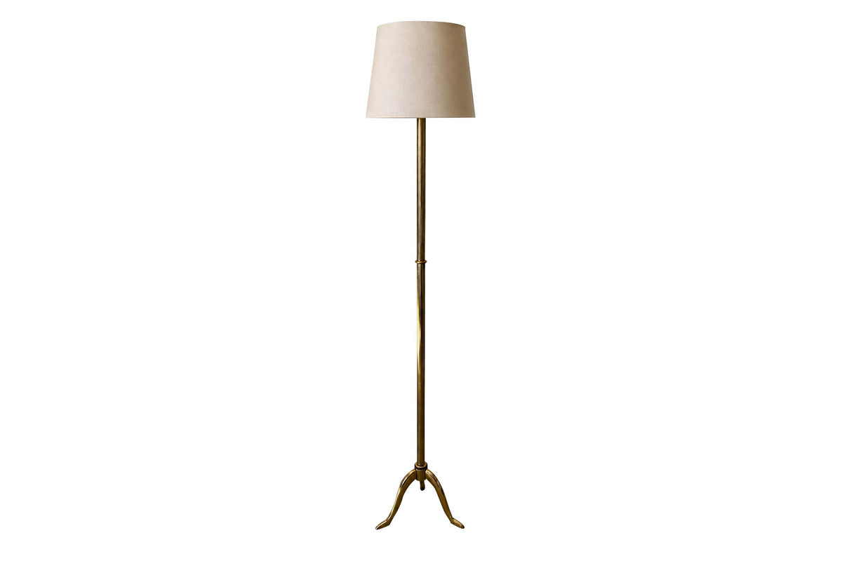 Mid-Century French Brass Telescopic Floor Lamp
