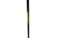 Mid-Century Italian Black and Brass Floor Lamp