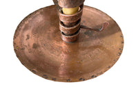 Mid-20th Century French Hammered Copper Rat de Cave Cellar Candlestick