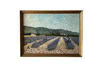 Large 20th Century French Oil on Canvas Painting 'Lavandes à Valvignères' by B. Durand
