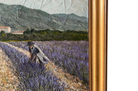Large 20th Century French Oil on Canvas Painting 'Lavandes à Valvignères' by B. Durand