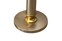 Mid-Century Italian Brushed Steel & Brass Floor Lamp