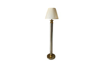 Mid-Century Italian Brushed Steel & Brass Floor Lamp