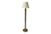Mid-Century Italian Brushed Steel & Brass Floor Lamp