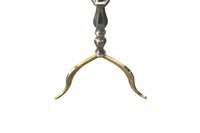 Mid-Century French Nickel-Plated Brass Floor Lamp on Brass Tripod Base