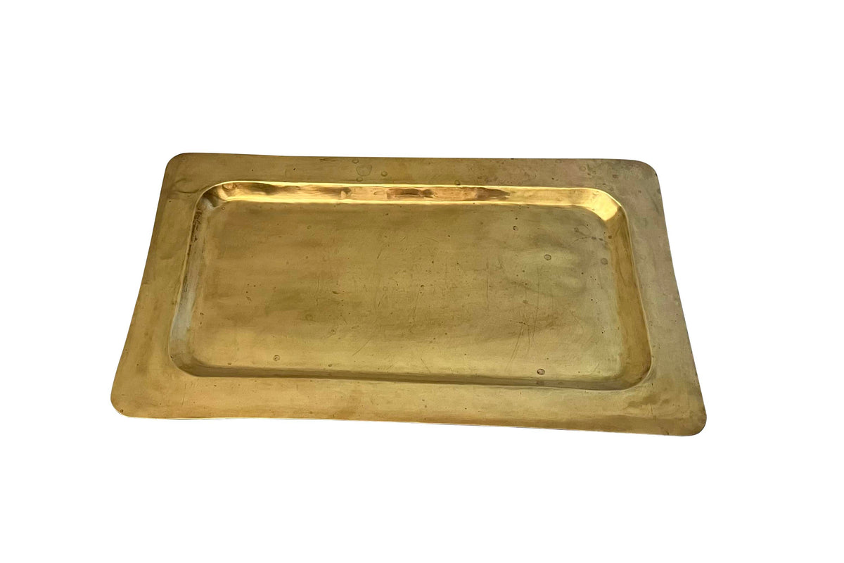 Large 20th Century Italian Modernist Brass Tray