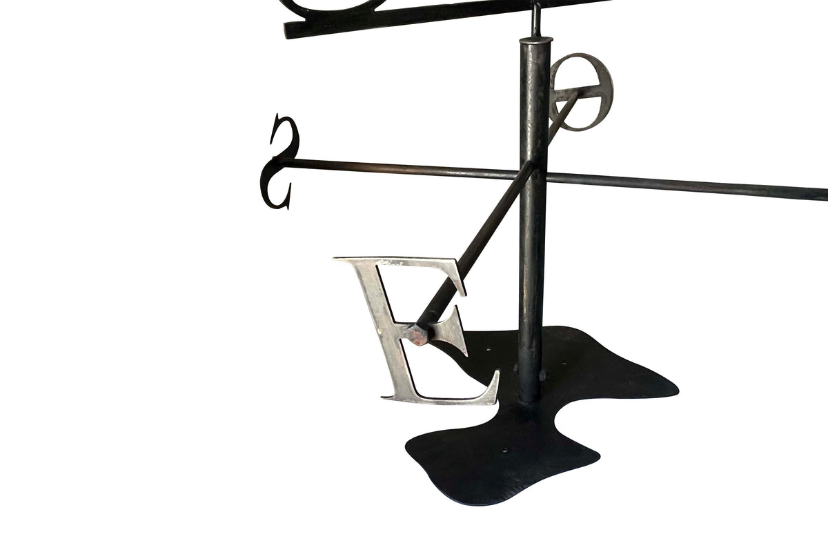 Mid-20th Century French Cyclist Weathervane