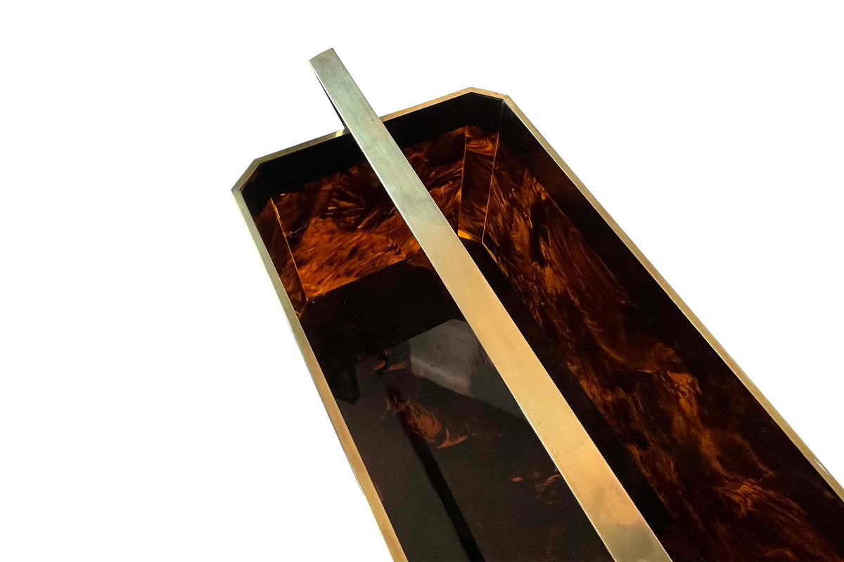 Mid-Century Italian Magazine Holder in the Manner of Aldo Tura