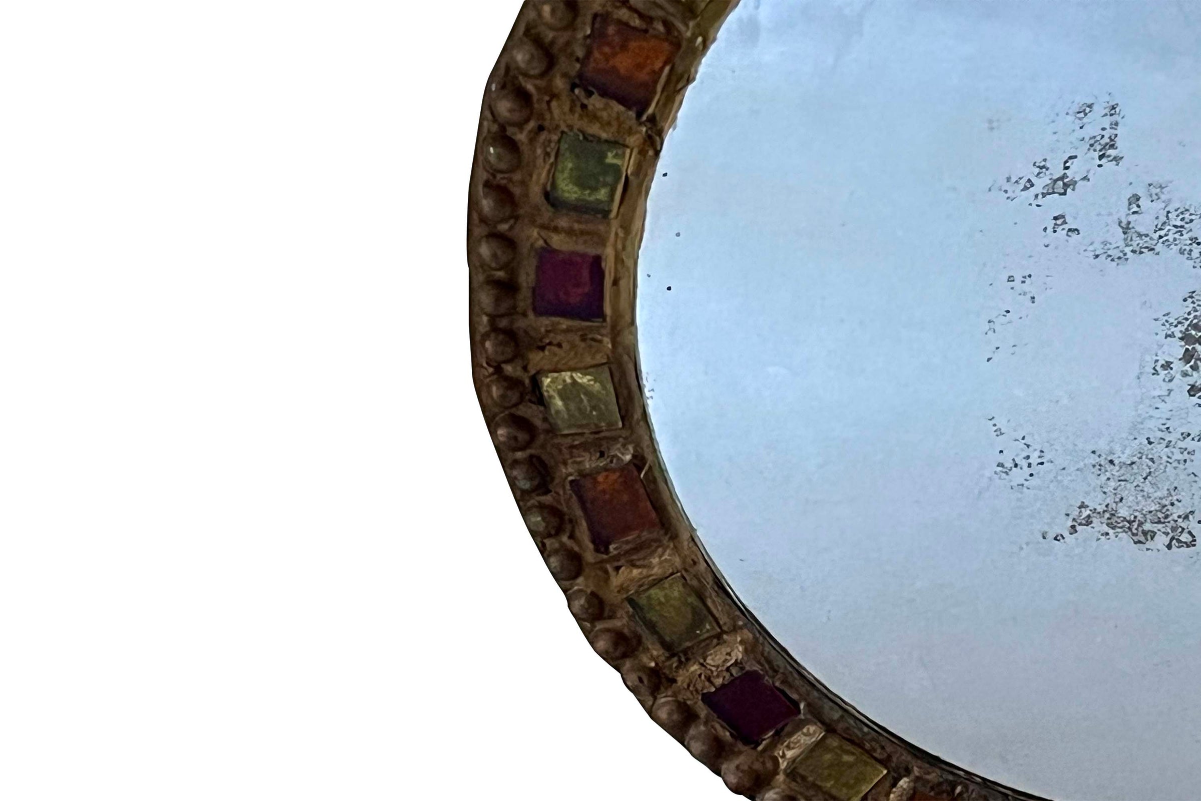 Large Mid-Century French Decorative Mirror By Irena Jaworska