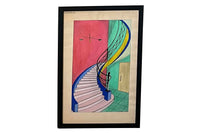 Collection of Eight Mid-Century Modern Interior & Furniture Design Watercolours by Anfossi
