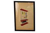 Collection of Eight Mid-Century Modern Interior & Furniture Design Watercolours by Anfossi