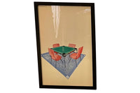 Collection of Eight Mid-Century Modern Interior & Furniture Design Watercolours by Anfossi