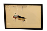 COLLECTION OF SEVEN MID-CENTURY MODERN INTERIOR AND FURNITURE DESIGNS BY ANFOSSI