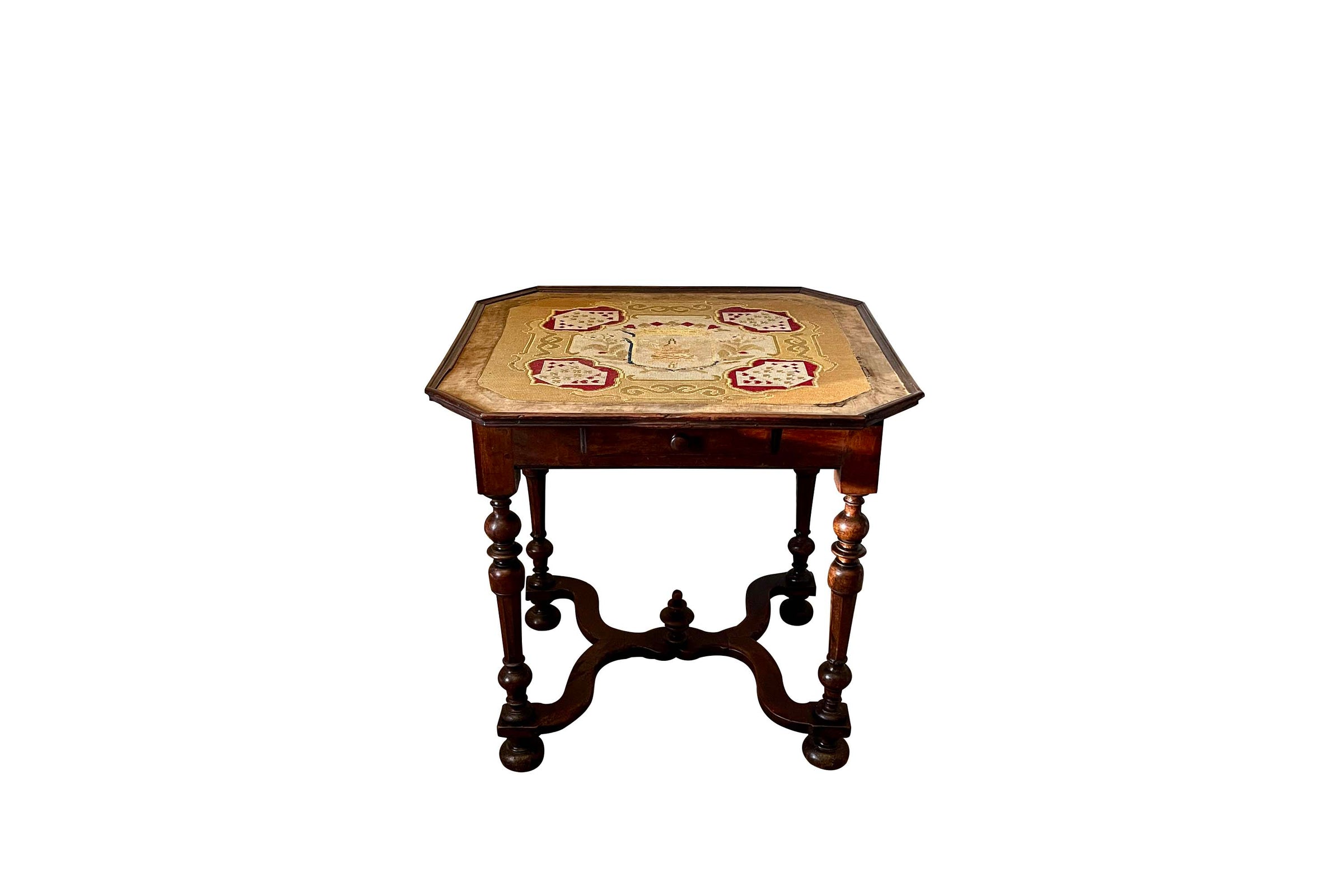 Late 18th Century French Louis XIII Revival Walnut Games Table