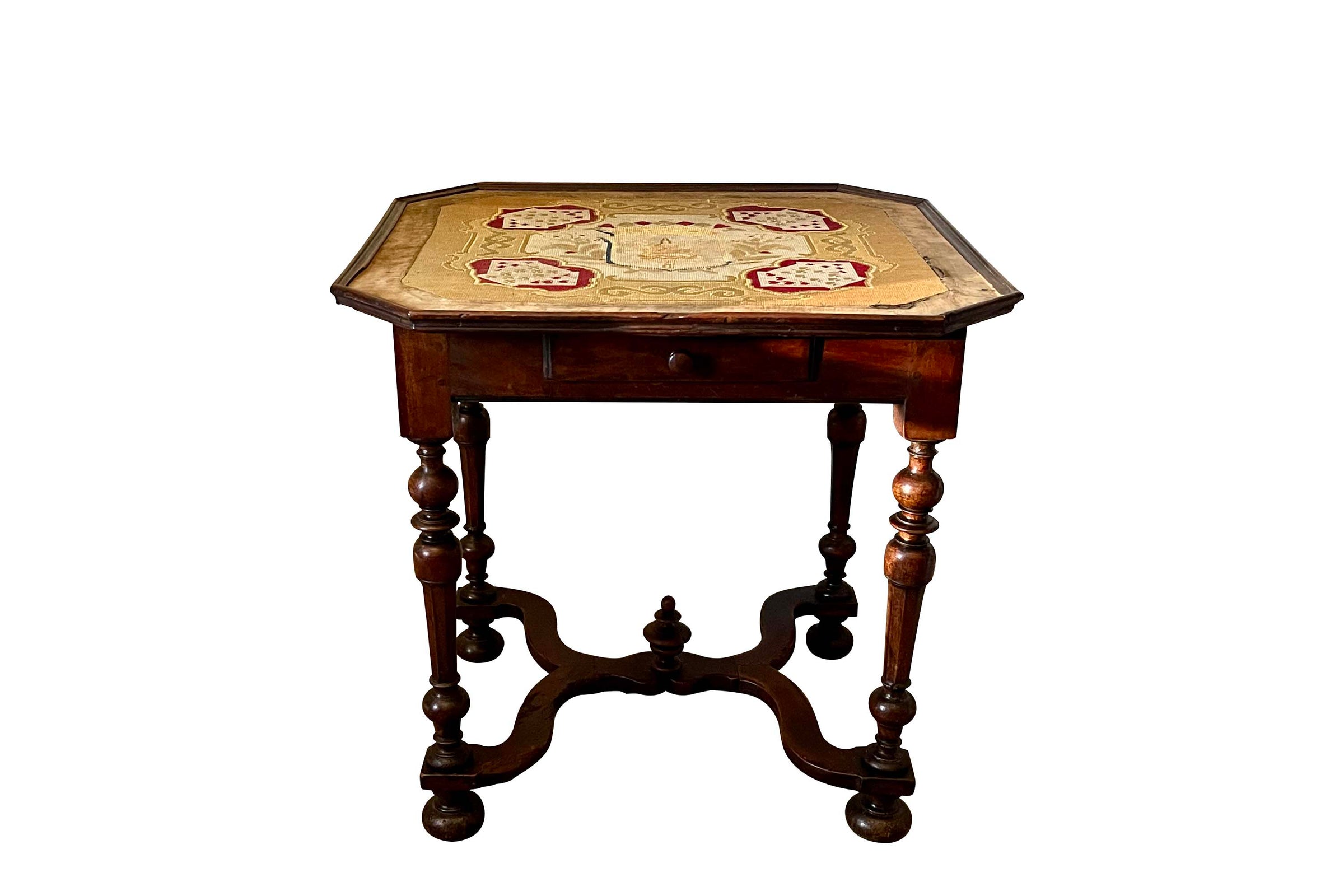 Late 18th Century French Louis XIII Revival Walnut Games Table
