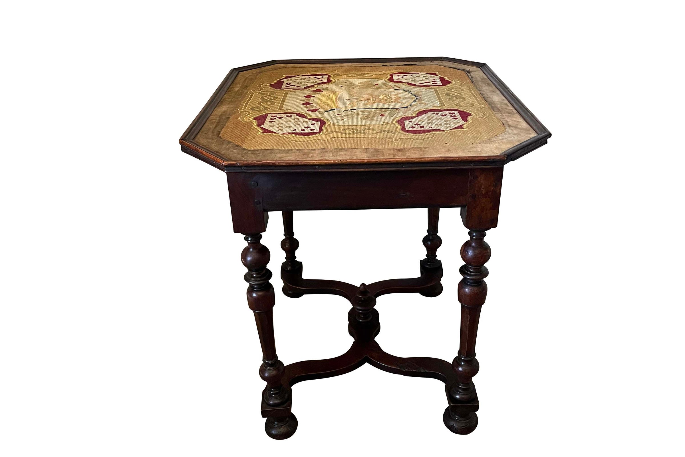 Late 18th Century French Louis XIII Revival Walnut Games Table