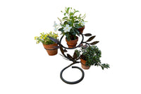 Mid-Century French Hand-Wrought Iron Four-Pot Plant Stand