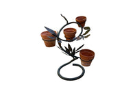 Mid-Century French Hand-Wrought Iron Four-Pot Plant Stand