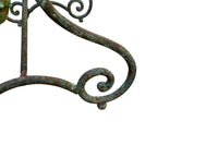 19th Century French Iron Presentation Table with Marble Top and Brass Acorn Finials