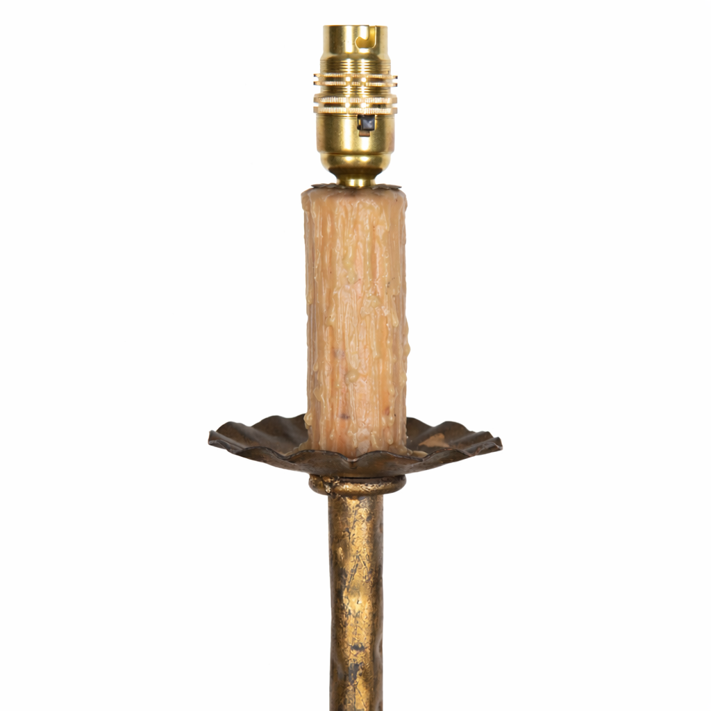 SPANISH GILT IRON TABLE LAMP
