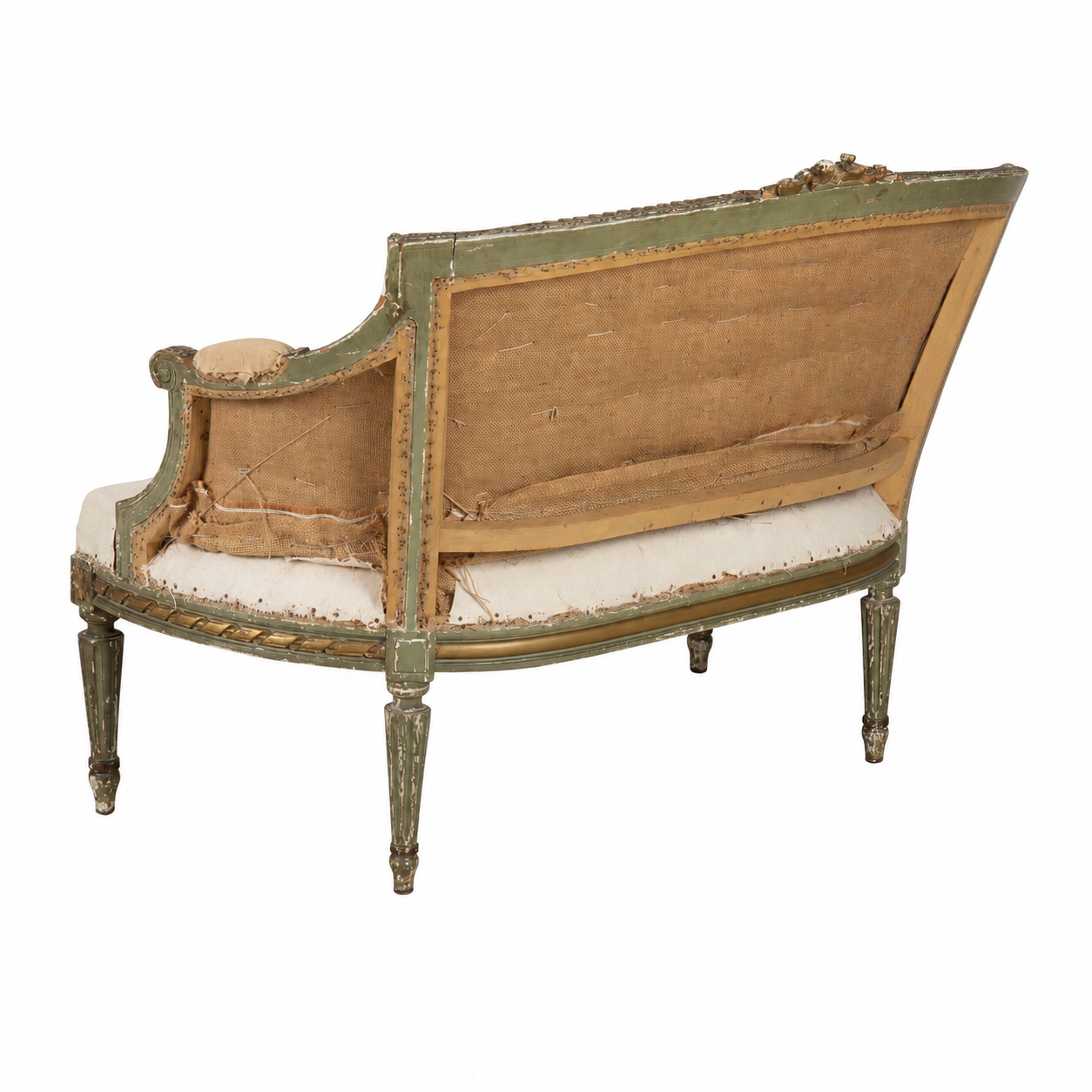 PETITE 19TH CENTURY FRENCH LOUIS XVI CANAPE