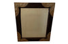 Antique mirror Aesthetic movement French with decorative repousse brass decorative corners