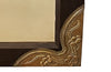 Antique mirror Aesthetic movement French with decorative repousse brass decorative corners