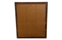 Antique mirror Aesthetic movement French with decorative repousse brass decorative corners