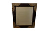 Antique mirror Aesthetic movement French with decorative repousse brass decorative corners